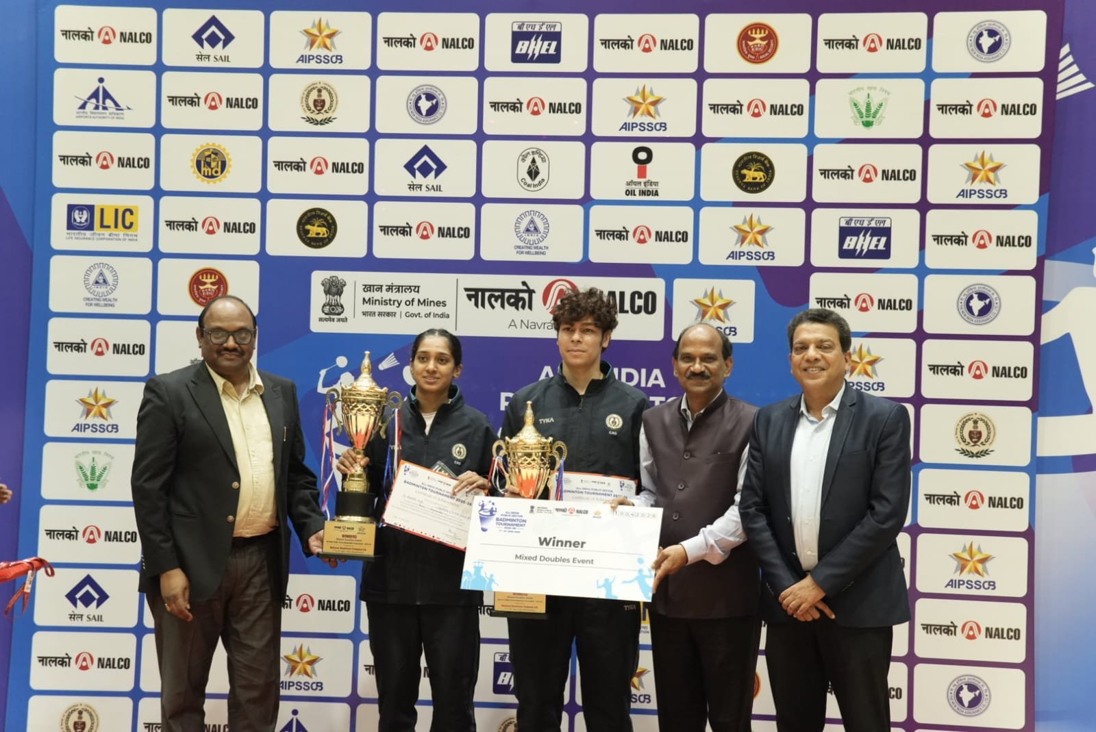 NALCO द्वारा आयोजित ऑल इंडिया पब्लिक सेक्टर बैडमिंटन टूर्नामेंट 2025-26 का भव्य समापन