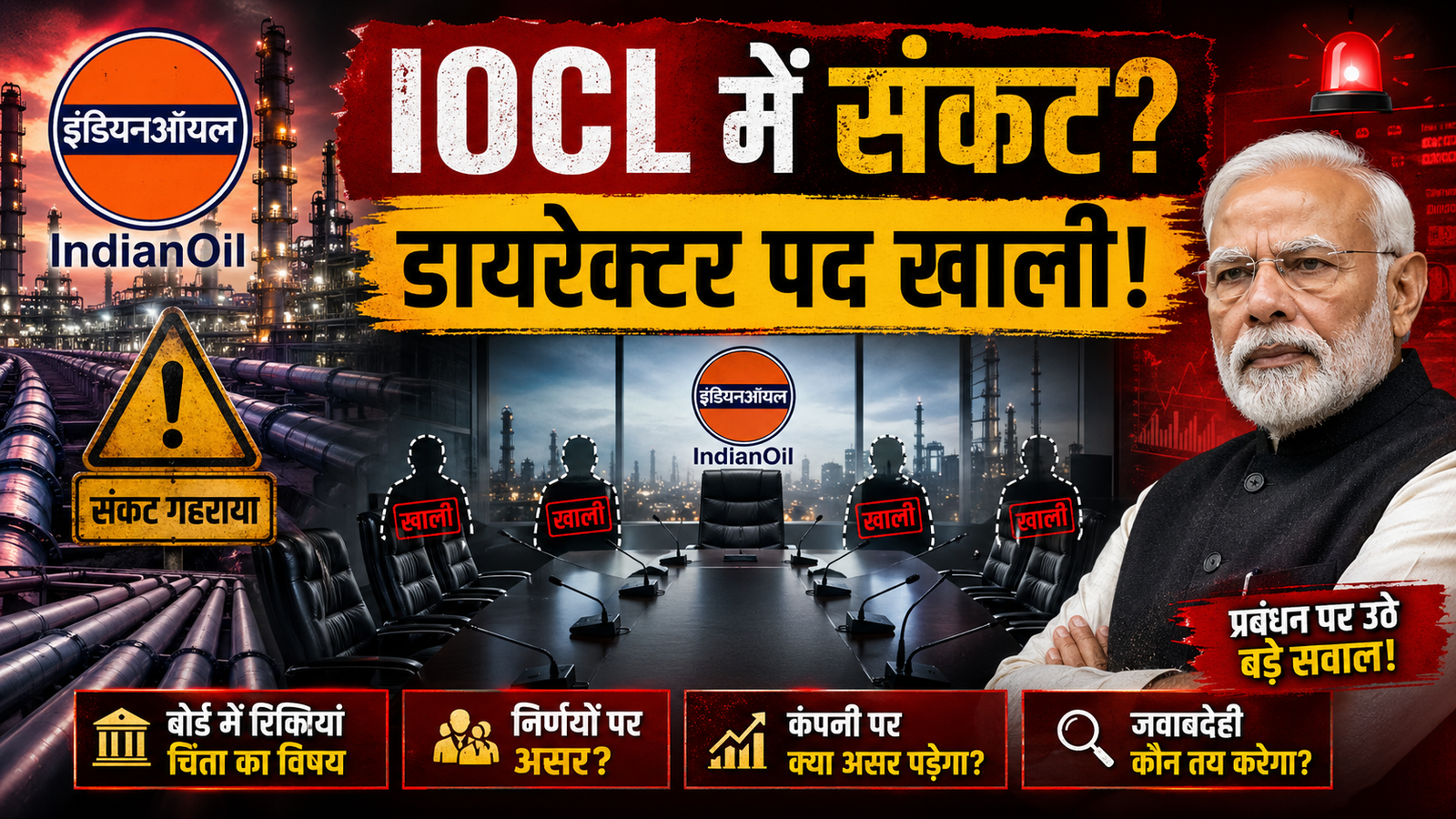 इंडियन ऑयल में डायरेक्टर पदों पर नियुक्ति को लेकर पीएम से हस्तक्षेप की मांग, अधिकारियों ने जताई चिंता